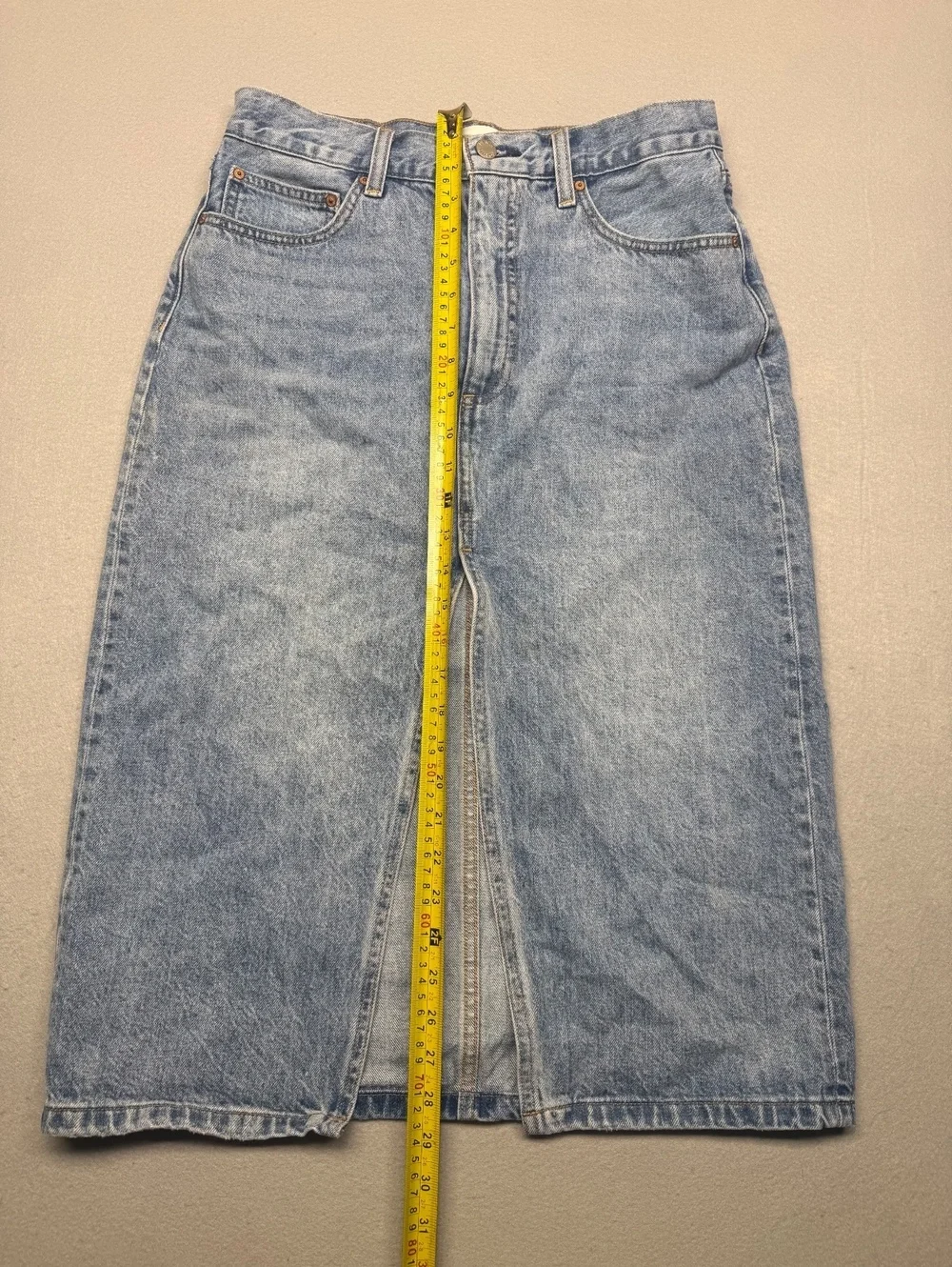 Denim Forum The '90s Halle Skirt Women 29 Light Blue Denim